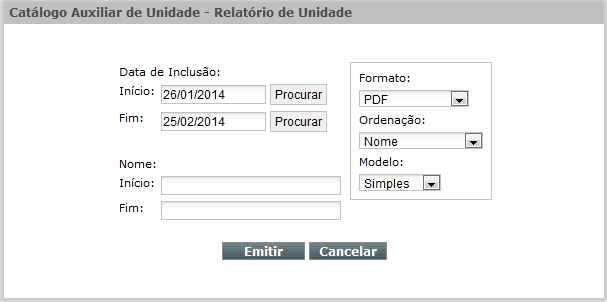 Configurações globais de relatórios avançados